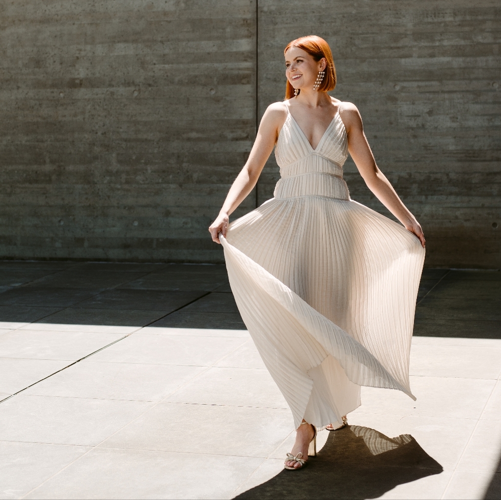 Banana Republic Pleated Maxi Dress